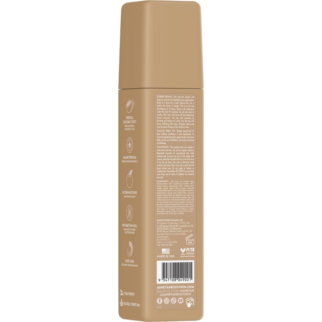 MINETAN BODY.SKIN foam texture closeup illustrating smooth application