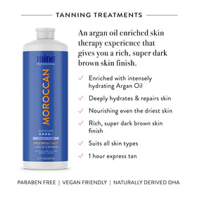 MINETAN BODY.SKIN Moroccan label close-up showing express formula and usage details