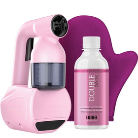 MINETAN BODY.SKIN pink machine front showing compact design and portability benefit