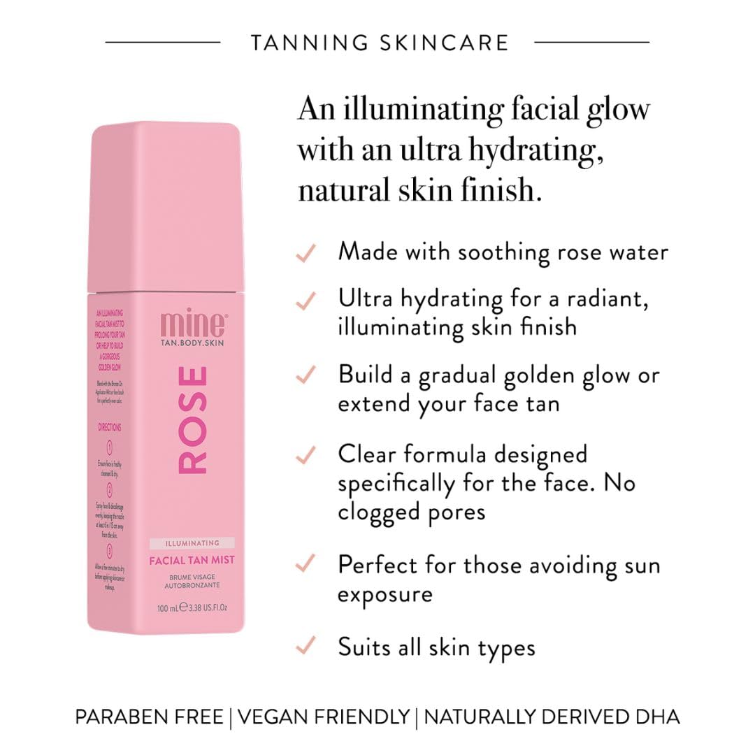 MINETAN BODY.SKIN fine clear mist texture demonstrating non-streaking gradual tan