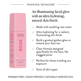 MINETAN BODY.SKIN fine clear mist texture demonstrating non-streaking gradual tan