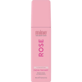 MINETAN BODY.SKIN front packaging showing clear facial tan mist for travel convenience