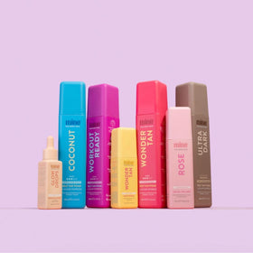 MINETAN BODY.SKIN face mist layered under makeup showing compatibility and quick dry
