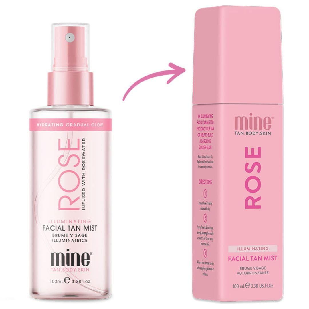 MINETAN BODY.SKIN applicator mitt blending mist at hairline for seamless finish