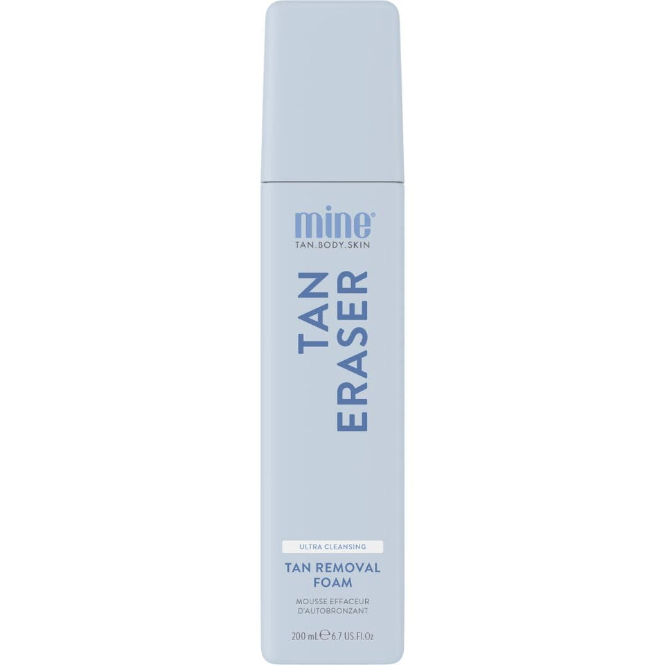 MINETAN BODY.SKIN front packaging showing product and quick tan removal benefit