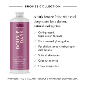 MINETAN BODY.SKIN tanning mist texture close-up illustrating fine even coverage