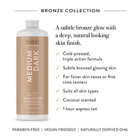 MINETAN BODY.SKIN mist droplets on skin showing lightweight hydrating texture