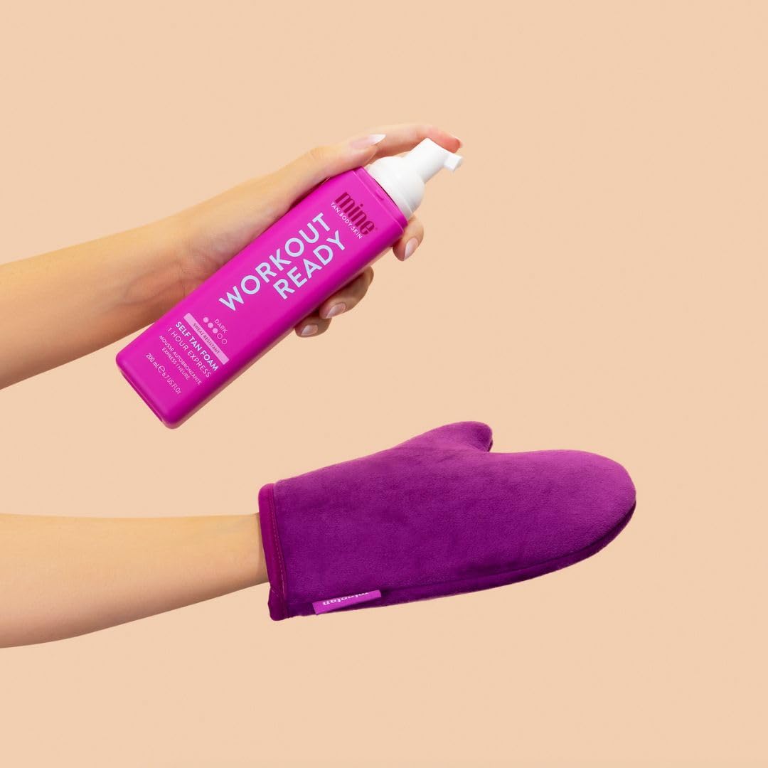 MINETAN BODY.SKIN face and neck application illustrating precise, buildable coverage