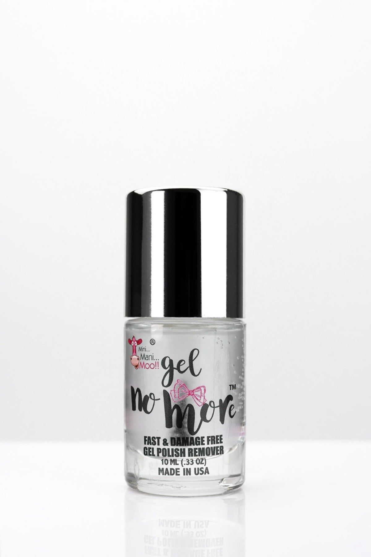 MINI MANI MOO front packaging showing bottle and label, clear brand visibility and compact size
