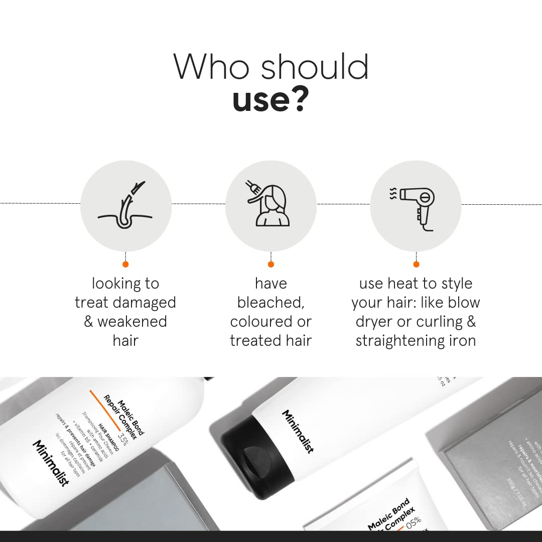 Minimalist hair mask being applied to damp hair demonstrating easy spread and repair benefit