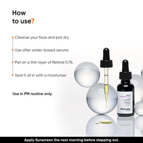 Minimalist serum staged on a vanity at night to demonstrate PM-only usage