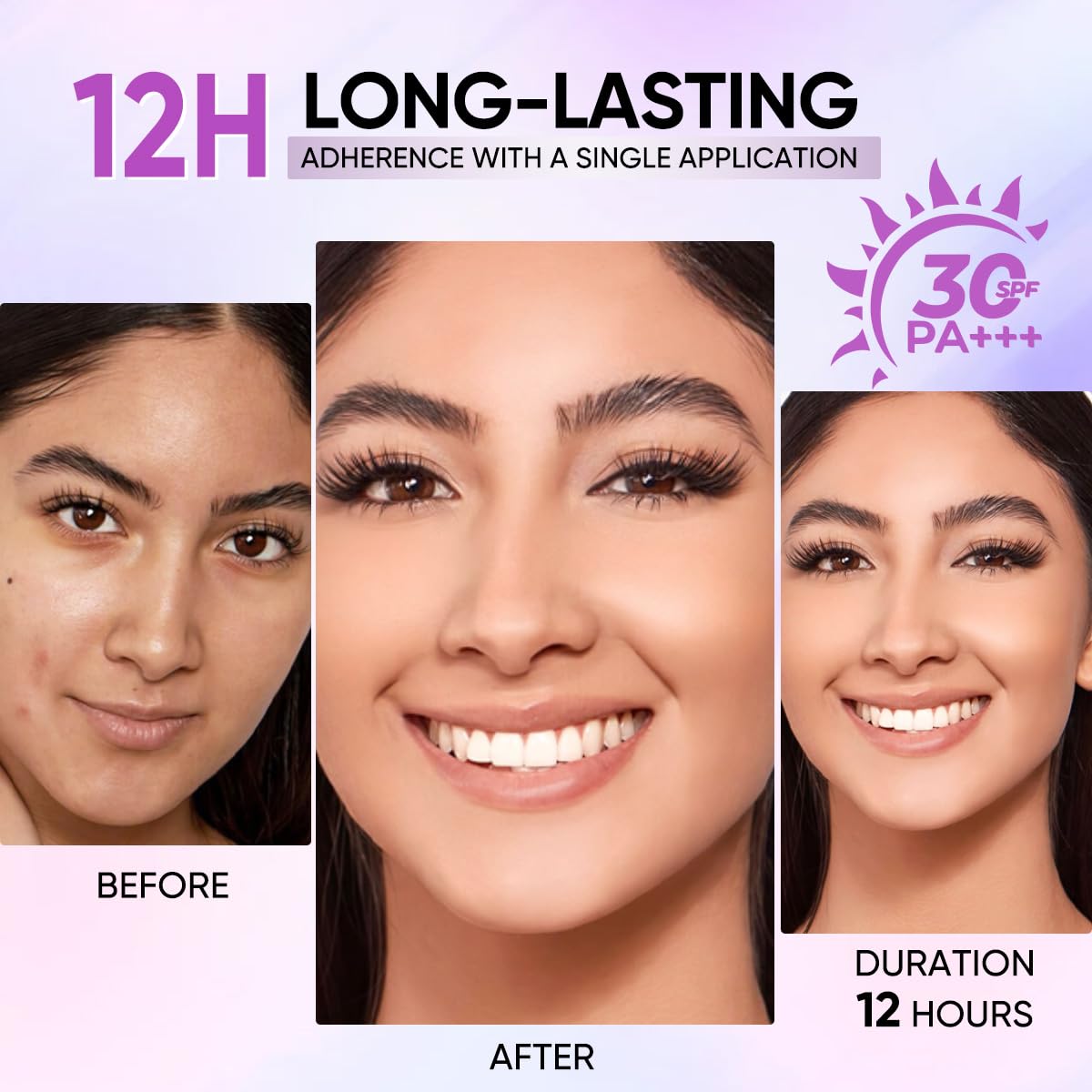 MINIMELI foundation applied outdoors demonstrating long-lasting wear