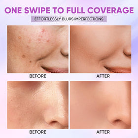 MINIMELI cushion opened with puff and mirror for quick touch-ups