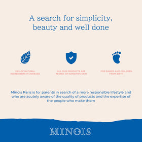 MINOIS travel size on changing table for on-the-go moisturizing