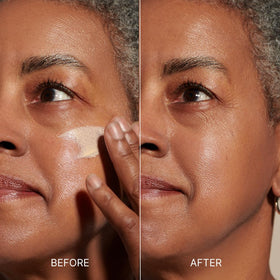 minori after absorption on skin showing matte, pore-blurring finish