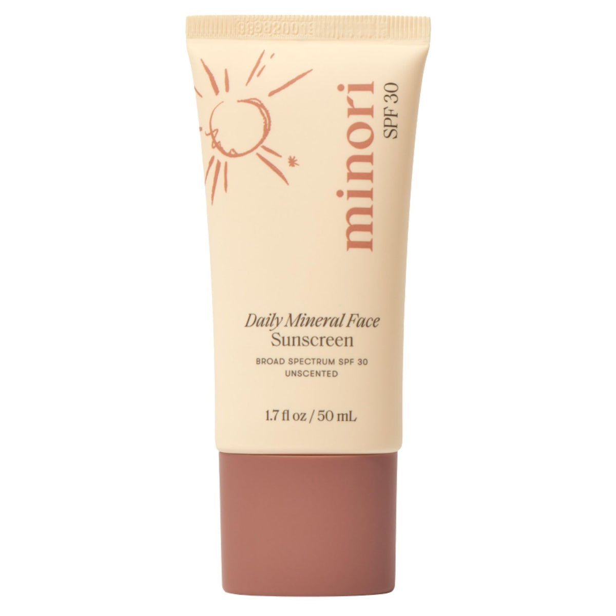minori front packaging showing sunscreen tube and benefits