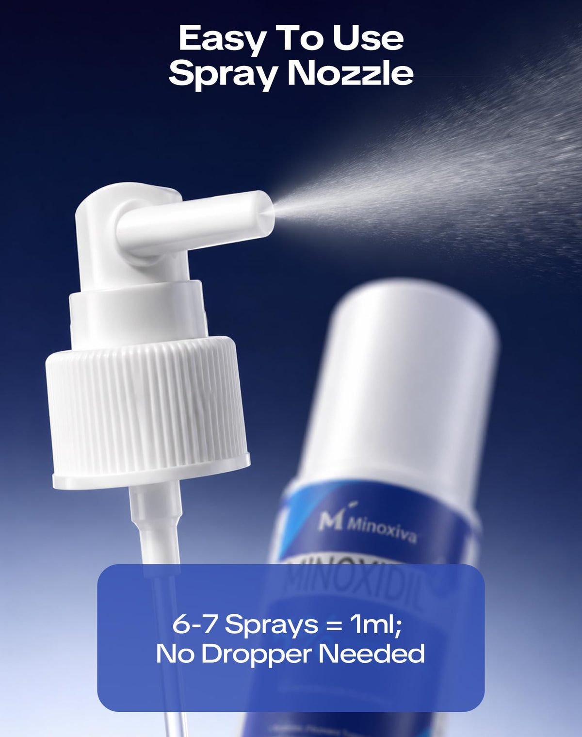 Minoxiva applying to scalp demonstration targeting thinning areas effectively