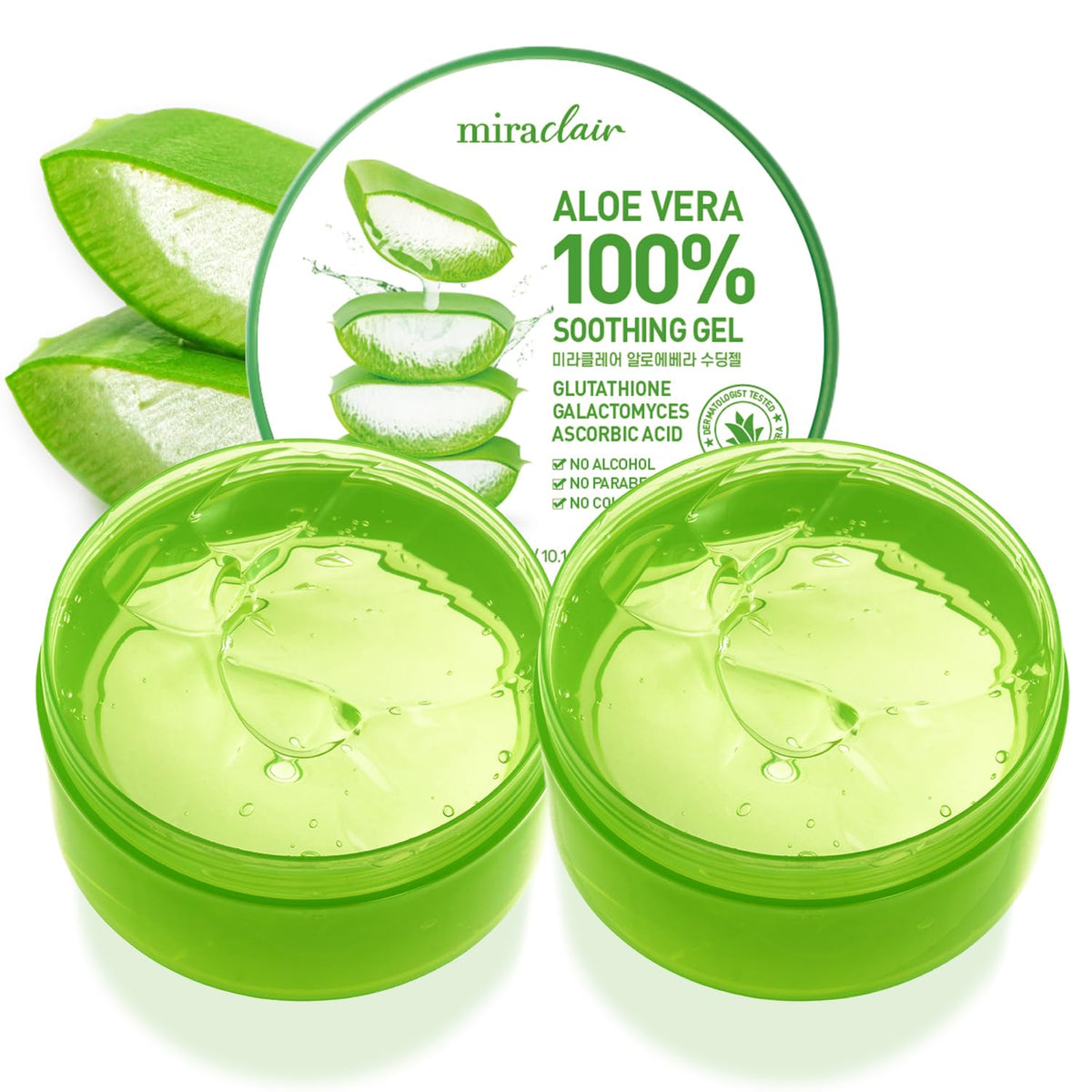 MIRACLAIR front packaging two-bottle pack showing product benefits and size