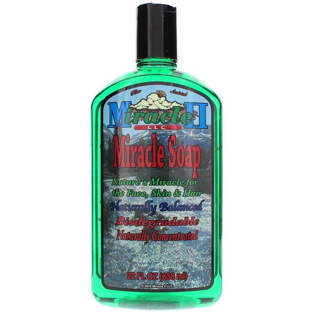 Miracle II front label on 22 oz bottle showing product and clear directions for reliable cleaning