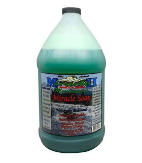 Miracle II gallon front label showing product size and natural benefits