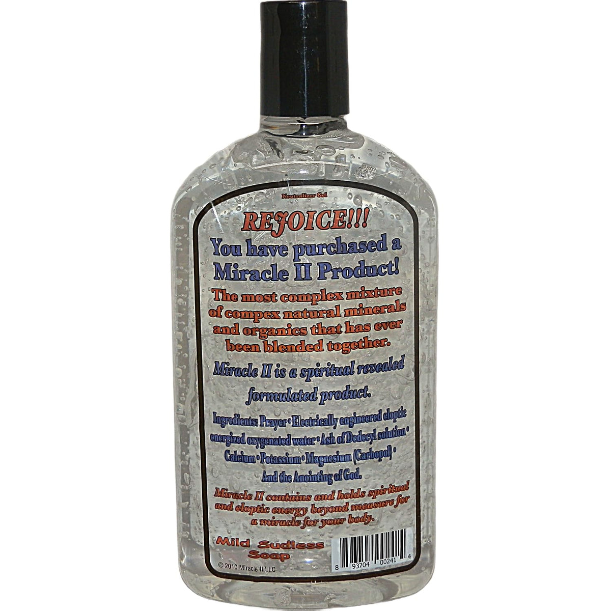 Miracle II gel texture close-up, smooth formula for gentle cleansing
