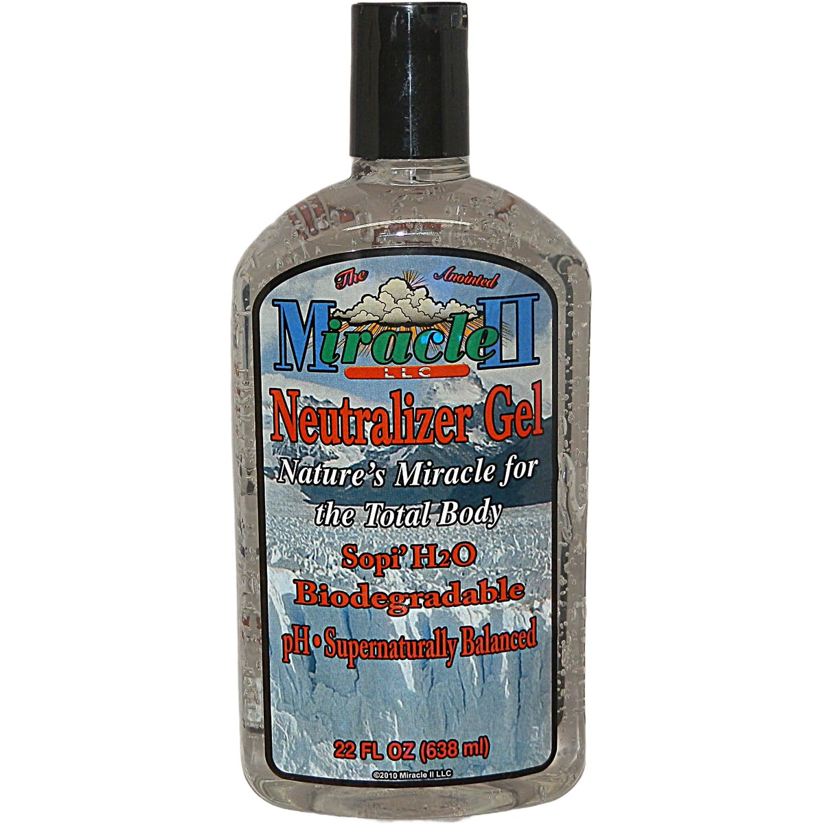 Miracle II neutralizer gel front packaging showing label benefits