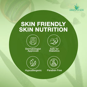 Miracle of Aloe on bathroom counter in routine setting for daily care