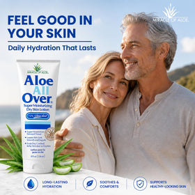 Miracle of Aloe gently applied to face and neck for soothing relief