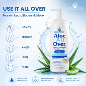 Miracle of Aloe family bathroom setting showing everyday use for all ages