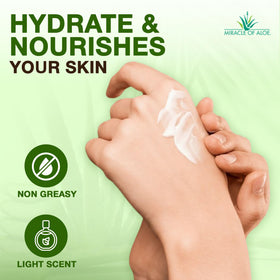 Miracle of Aloe feet before and after usage illustrating softer heels and visible smoothing benefit