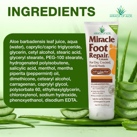 Miracle of Aloe illustrative before and after feet comparison showing smoother heels