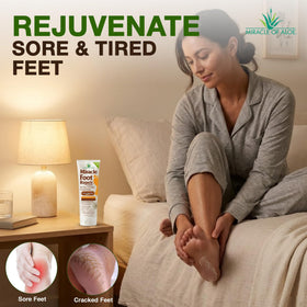 Miracle of Aloe cream on hand demonstrating spreadability and quick absorption
