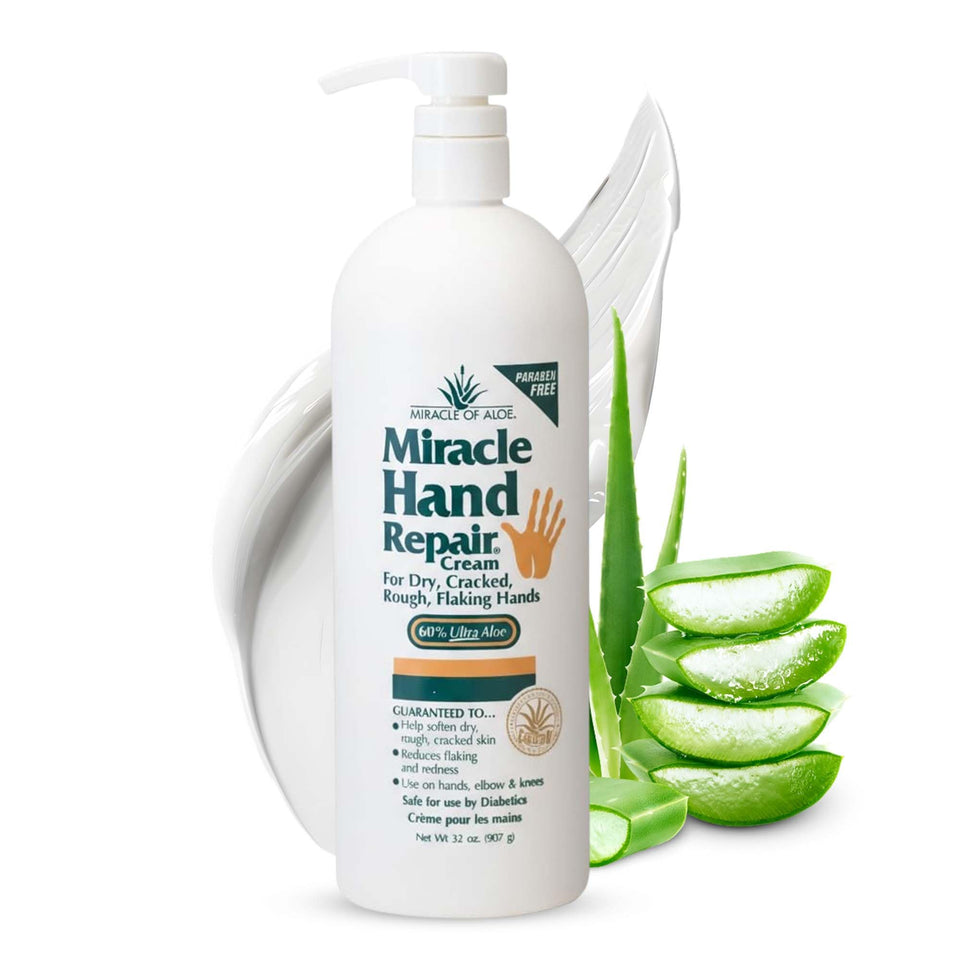Miracle of Aloe front 32 oz bottle showing packaging and size benefit