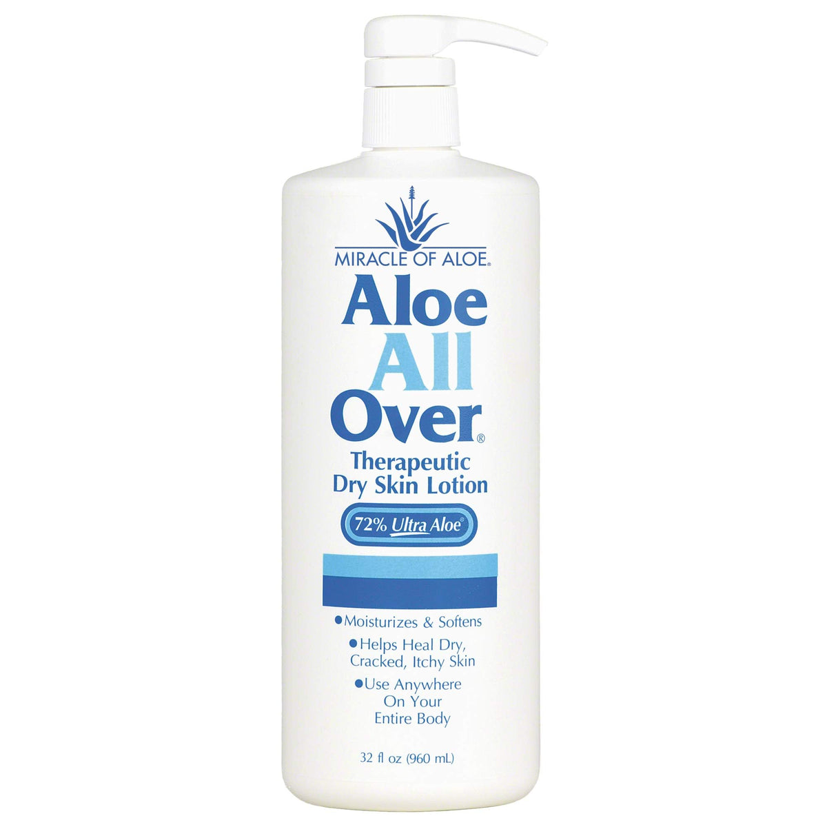 Miracle of Aloe front packaging 32oz showing product for long-lasting hydration