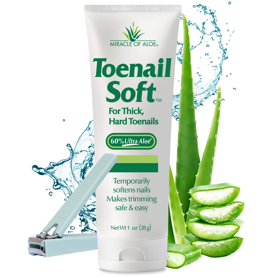 Miracle of Aloe front tube with clipper showing compact kit benefit