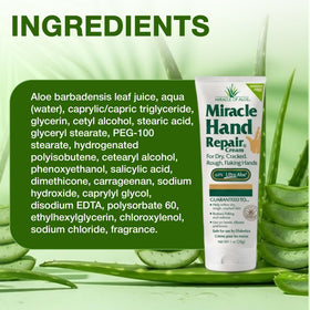 Miracle of Aloe hand applied to elbow showing versatility for knees and elbows benefit