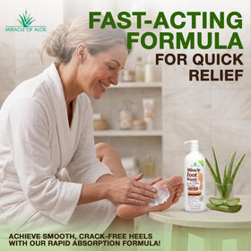 Miracle of Aloe beside aloe leaf showing natural-derived ingredients