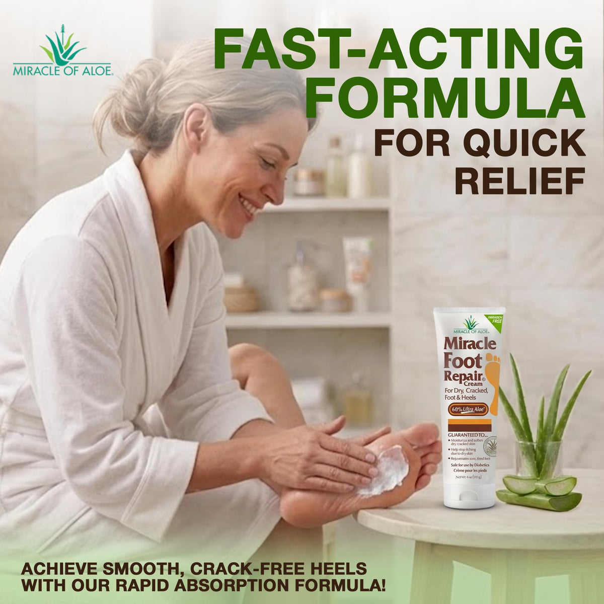Miracle of Aloe ingredient label close-up showing 60% ultra aloe concentration
