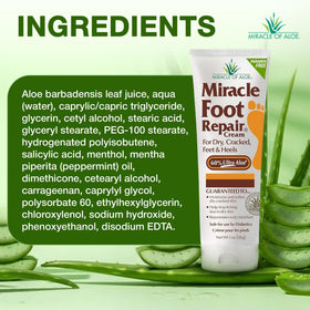 Miracle of Aloe label close-up highlighting aloe content and ingredient transparency benefit