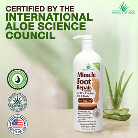 Miracle of Aloe pump dispenser pouring cream for easy application