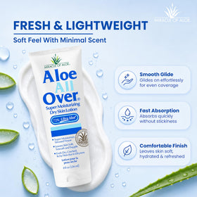 Miracle of Aloe bottle held in hand to show true size and portability