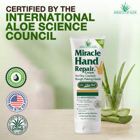 Miracle of Aloe tube close-up highlighting cap and labeling