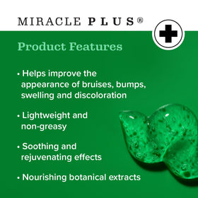 Miracle Plus before and after concept illustrating reduced discoloration benefit