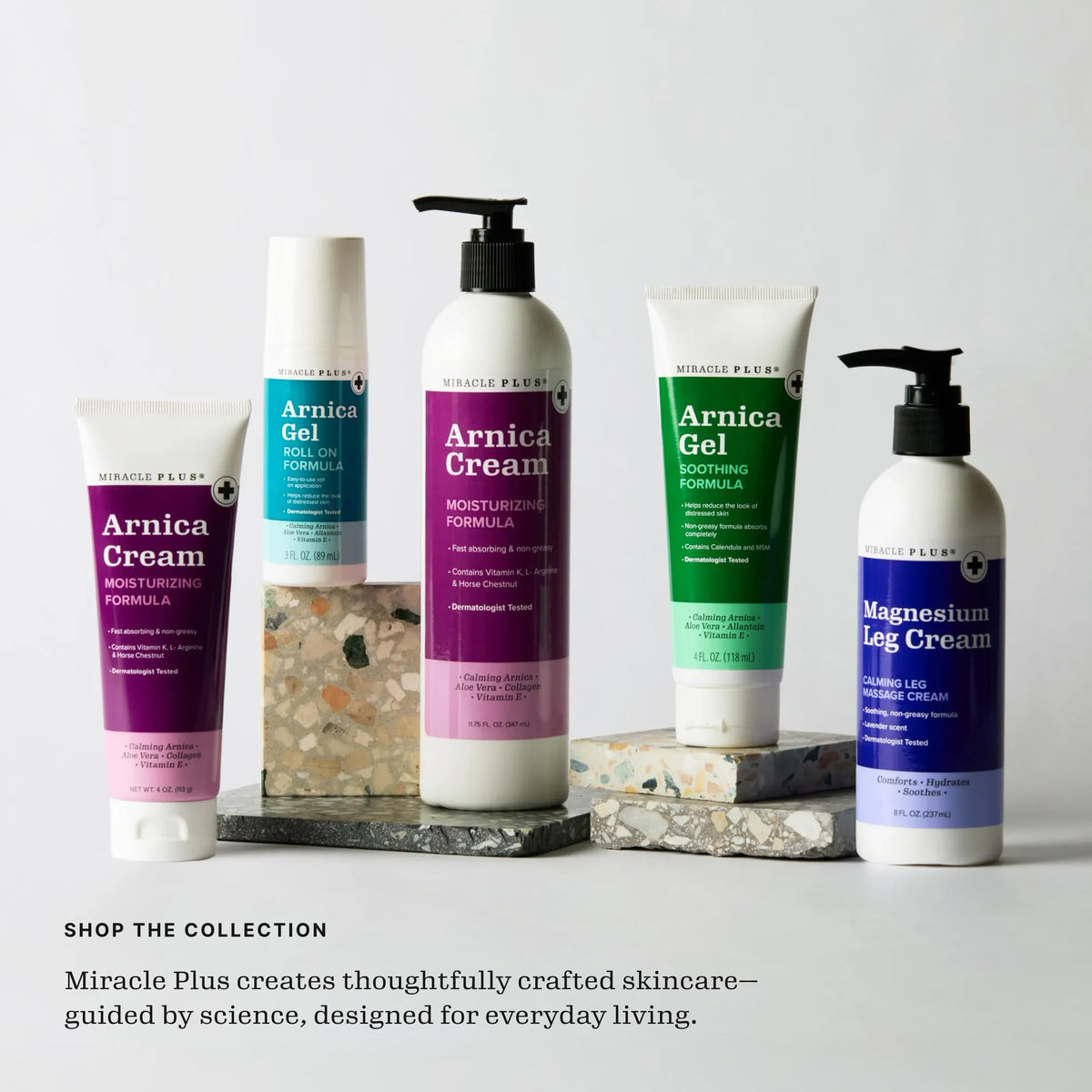 Miracle Plus cream on bedside table as part of nighttime routine for soothing sleep prep