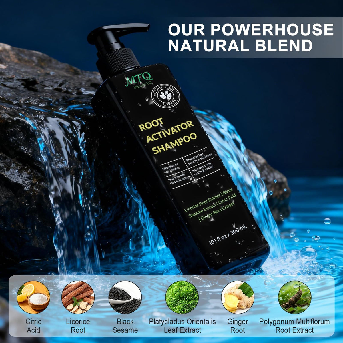 Miracle TQ shampoo lather texture demonstrating gentle cleansing and volume