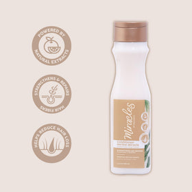 Miracles By Milagros smooth hair after use showing frizz reduction and shine