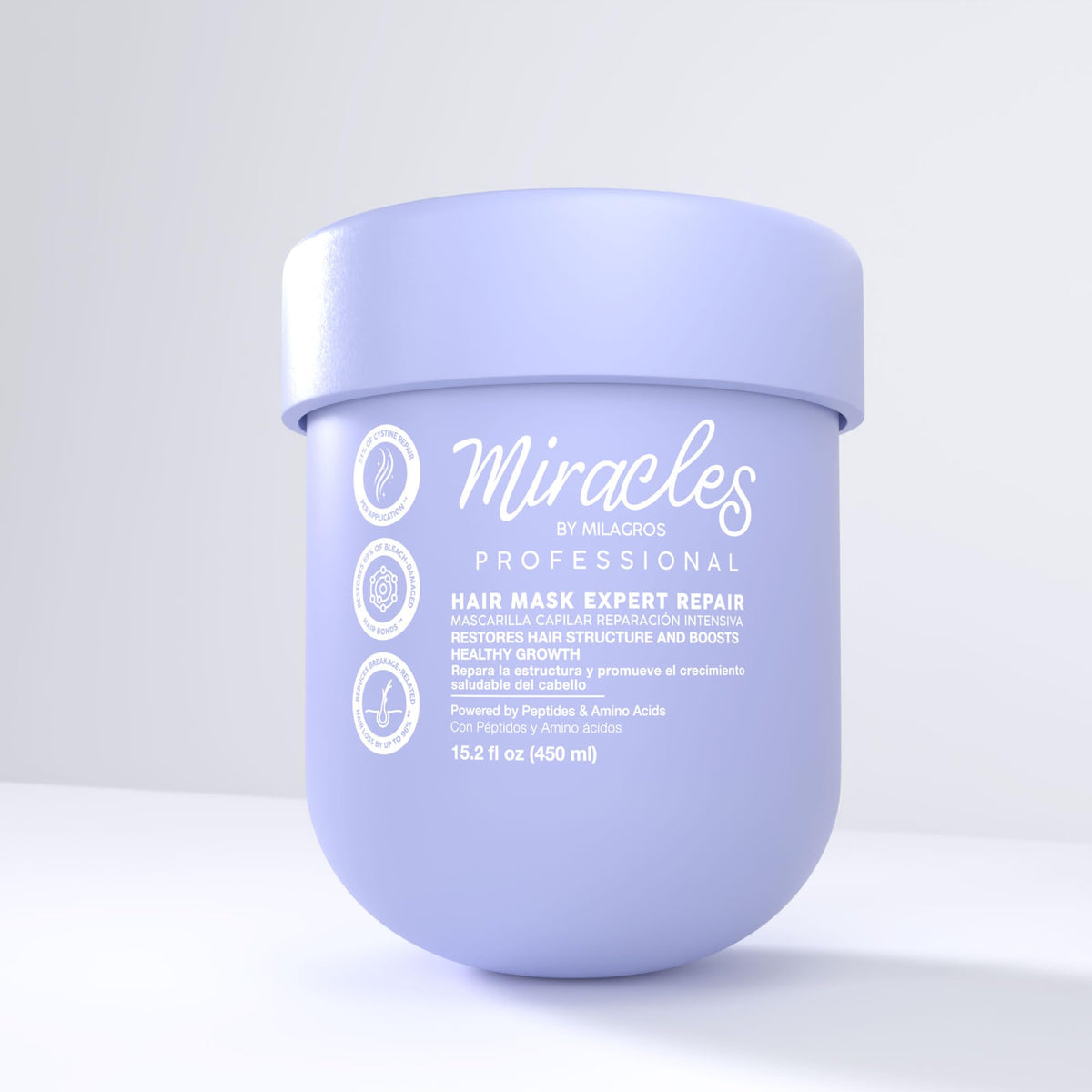 Miracles By Milagros front packaging showing professional repair mask benefits