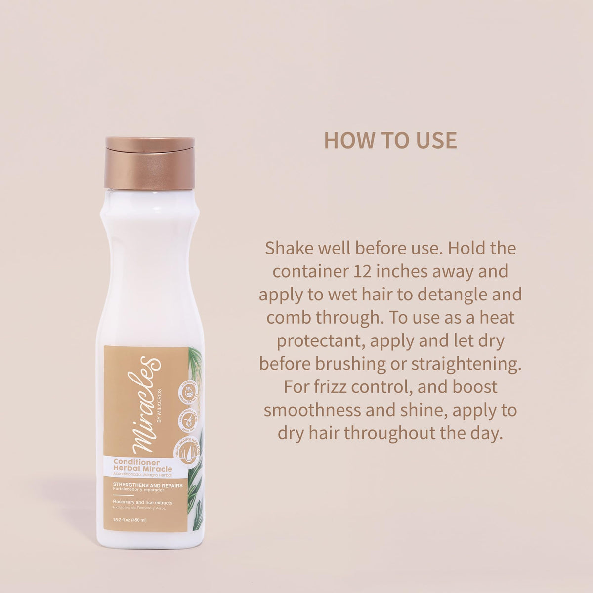 Miracles By Milagros bottle in hand to show true size and travel ease