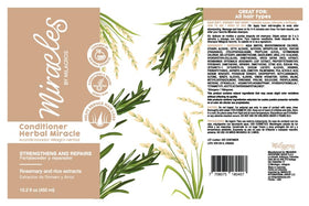 Miracles By Milagros label close-up showing ingredient highlights and directions