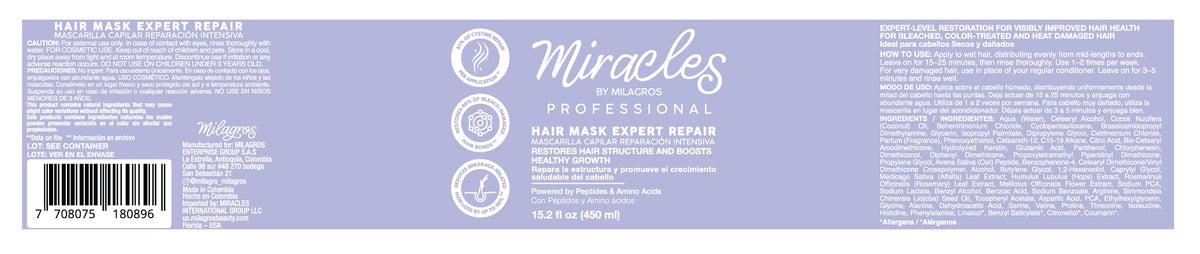 Miracles By Milagros smooth shiny finished hair illustrating renewed strength
